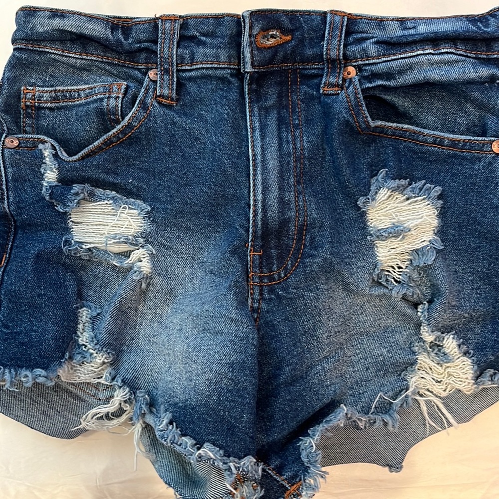 Ripped Jean Shorts